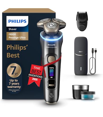 Philips Shaver Series 9000 Wet and Dry Electric Shaver with SkinIQ